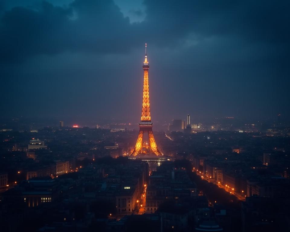Wien bei Nacht – Radioturm beleuchtet